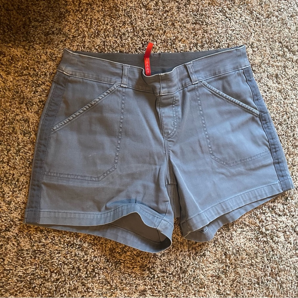 SPANX Gray Cargo Shorts with Tailored Fit